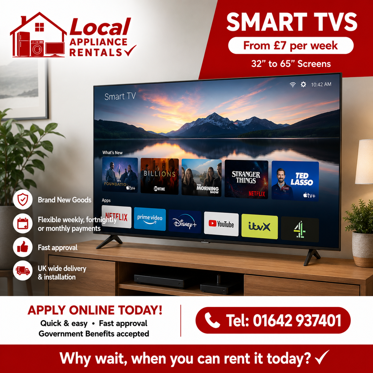 Smart TV in a living room